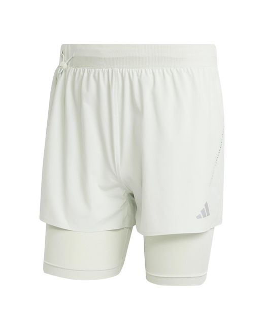 Adidas Gray Performance 2-In-1 Gym Shorts for men