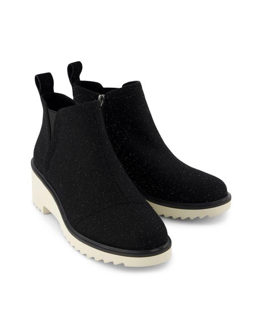 TOMS Black Maude Twill Boots