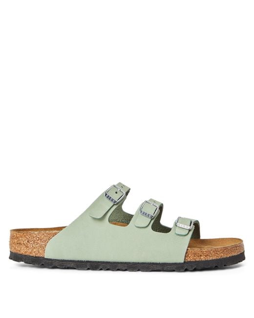 Birkenstock White Florida Hex Flat Sandals
