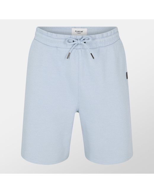 Firetrap Blue Waffle Fleece Jogger Shorts for men