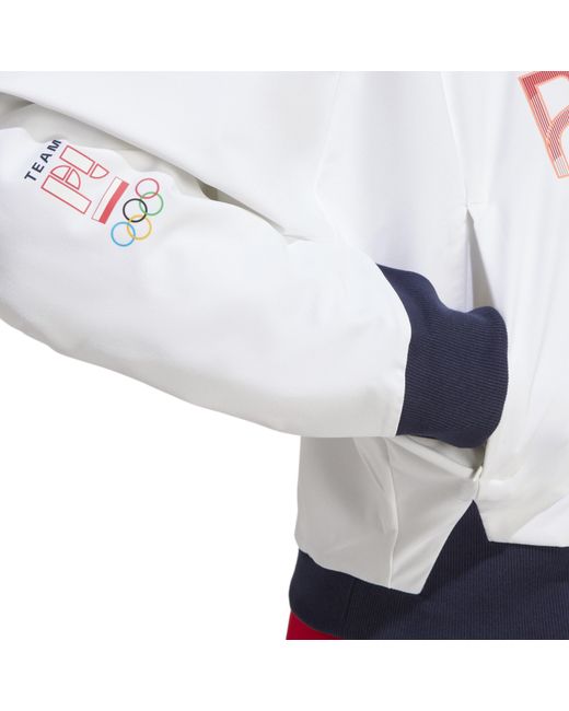 Adidas White Poland Performance Tracksuit Top