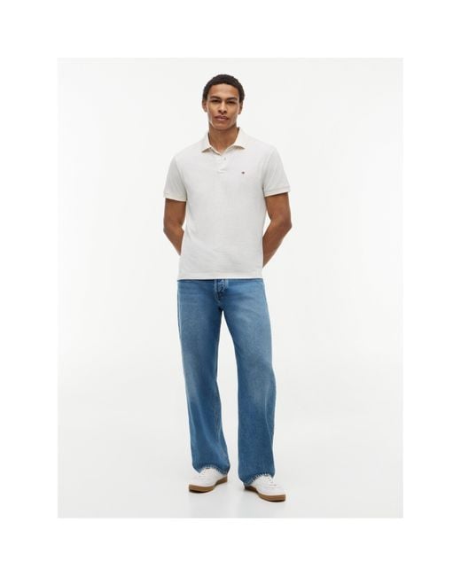 Tommy Hilfiger White Short Sleeve Polo Shirt for men