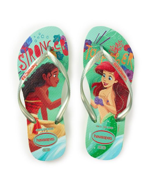 Havaianas Green Slim Princess Flip Flops