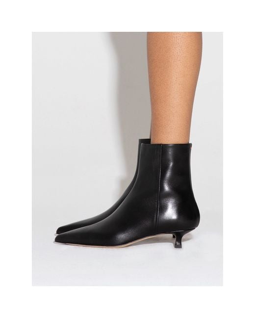 Aeyde Black Sofie Cow Boot Ankle Heeled Boots