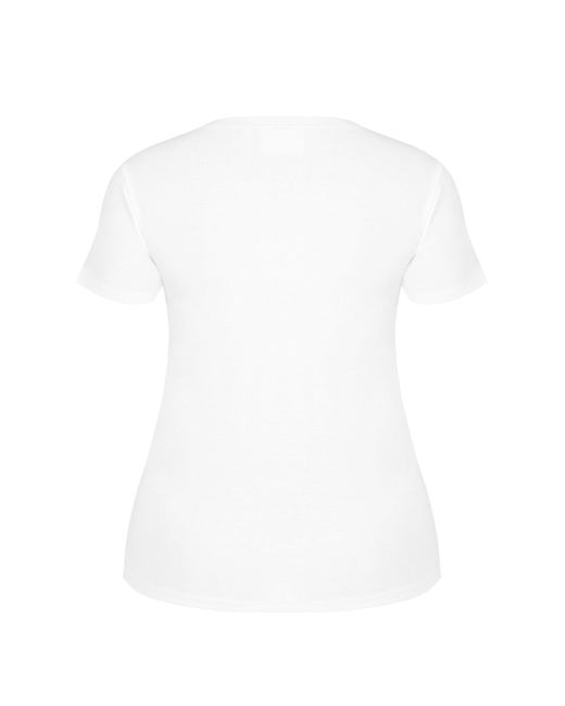 Slazenger 1881 White Ladies V Neck Tee Shirt