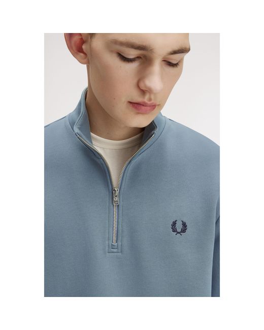 Fred Perry Blue Fredperry Half Zip Top for men