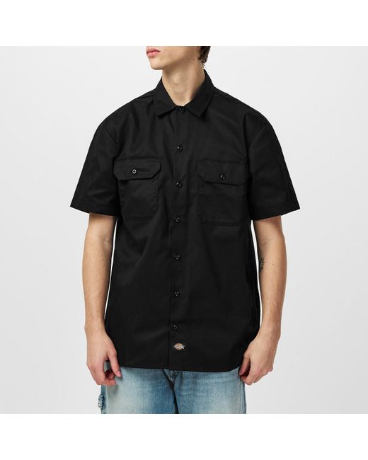 Dickies Black Short Sleeve Work Shirt for men