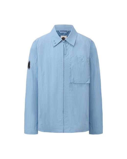 Pretty Green Blue Heaton Overshirt for men