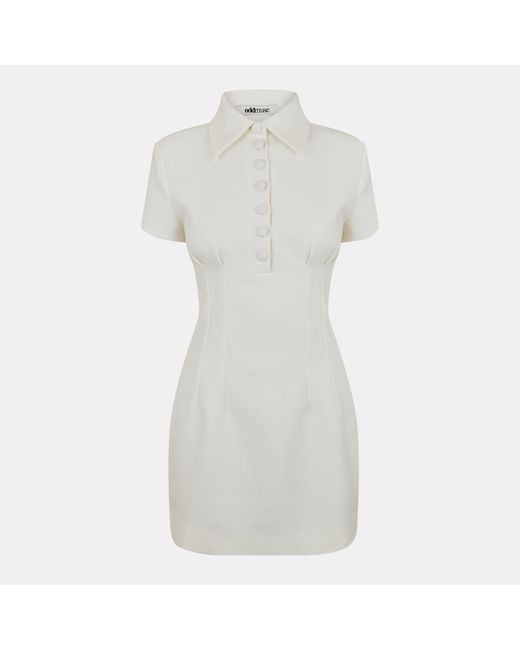 Odd Muse White The Ultimate Muse Collared Mini Dress