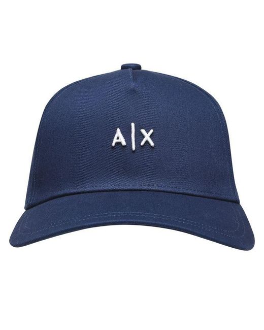 Armani Exchange Blue Small Ax Logo Cap for men