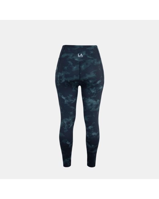 La Gear Blue High Waisted Full Length Skinny Fit Performance Gym Leggings