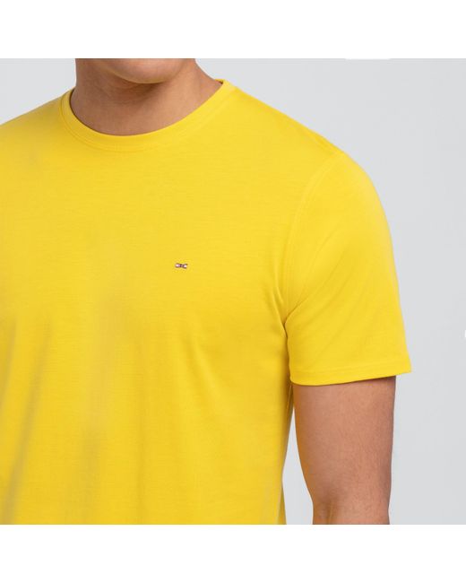 Eden Park Yellow Plain Shortsleeved Tshirt for men