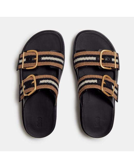 Fitflop Black Gen-Ff Max Buckle Slides