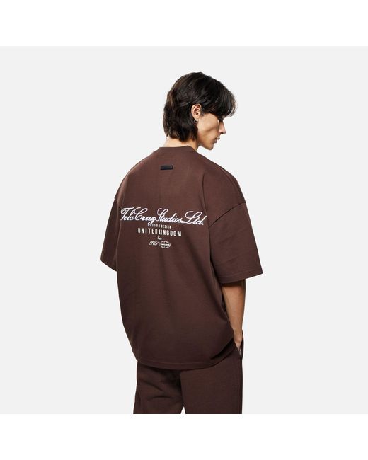 TELA CRUZ Brown Studio Tee for men
