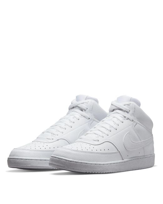 Nike White Court Vision Mid Next Nature for men