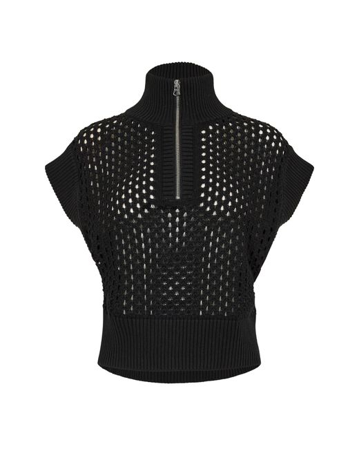 Varley Black Knitted Top