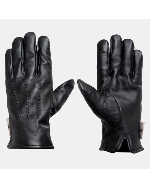 Pretty Green Black Leather Glove for men