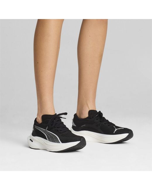 PUMA Black Deviate Nitro 3 Fade Road Running Shoes