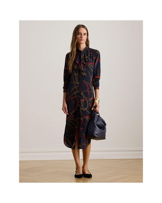 Ralph Lauren Blue Cadulah Mini Dress