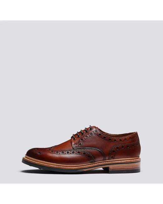 GRENSON Brown Archie Brogue for men