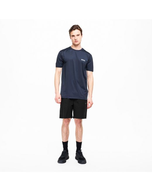 Boss Blue Short Sleeve Performance Gym Top for men