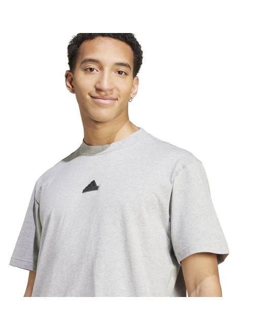 Adidas Gray Brand Love T-Shirt for men