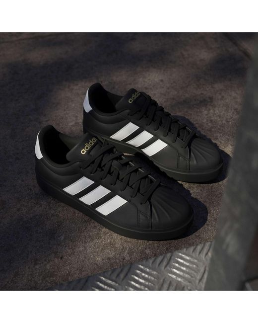 Adidas Black Street Talk Low-Top Trainers for men