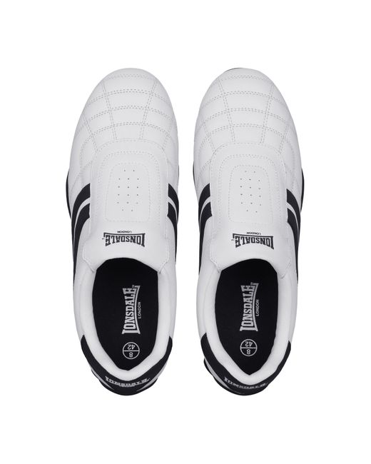 Lonsdale White Camden Slip Trainers for men