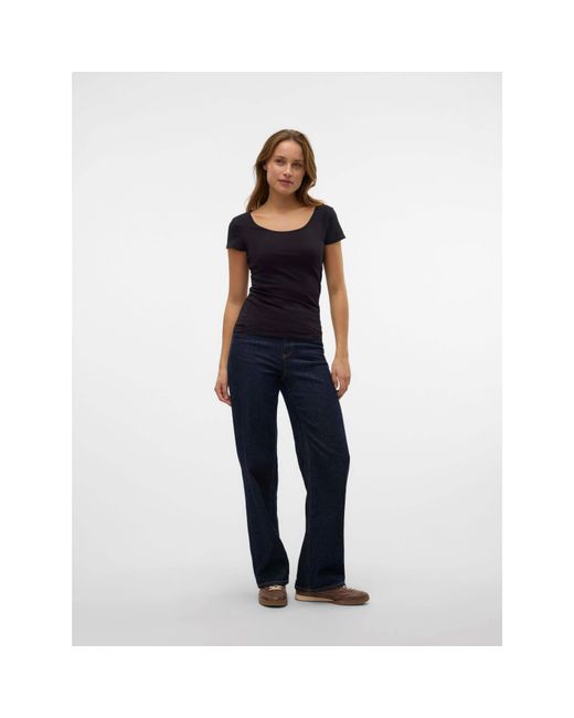 Vero Moda Black Soft U-Neck T-Shirt