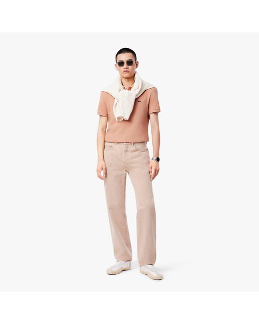 Lacoste Pink Slim-Fit L.12.12 Pique Polo Shirt for men