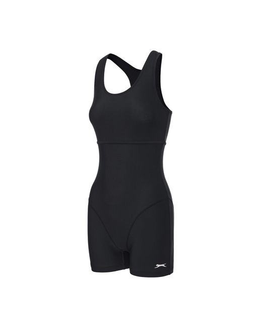 Slazenger 1881 Black Lycra Xtra Life Boyleg Swimsuit Ladies