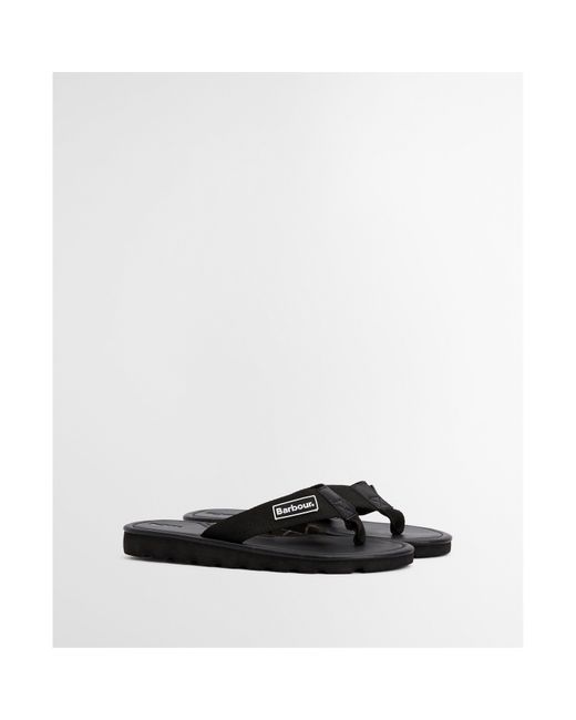 Barbour Black Harker Sandals for men