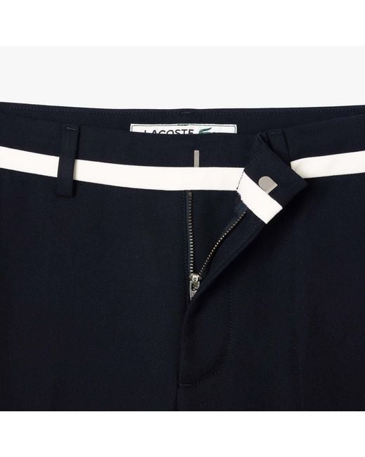 Lacoste Blue Straight-fit Badge Detail Suit Pants for men
