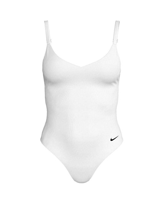 Nike White One Piece Swimsuit