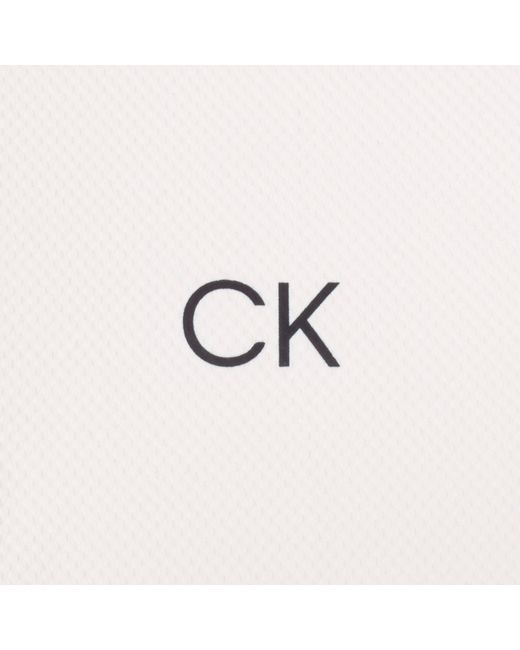 Calvin Klein White Ck Short-Sleeve Performance Polo Shirt