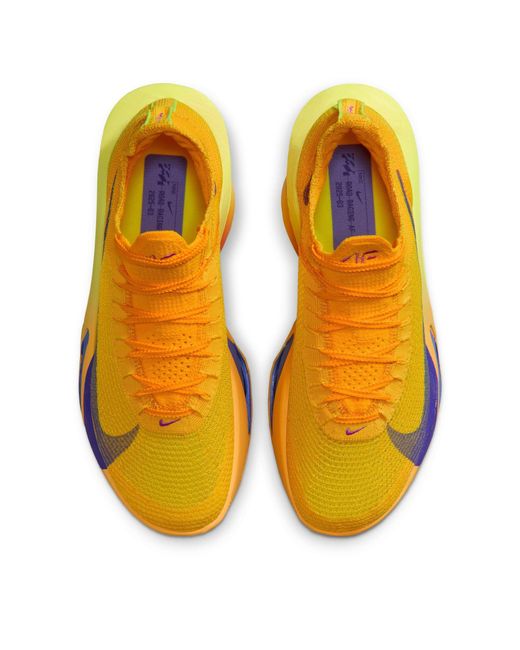 Nike Yellow Zoomx Alphafly 3 Running Shoes for men