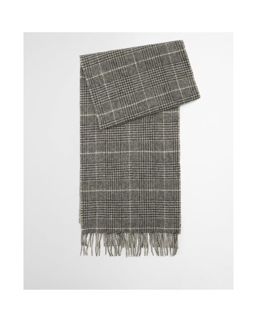 Barbour Gray Noelle Reversible Check Scarf