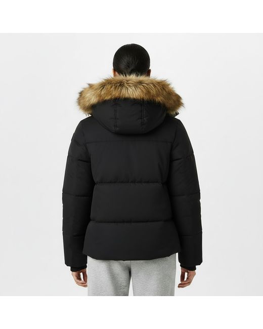 Jack Wills Black Riley Puffer Jacket