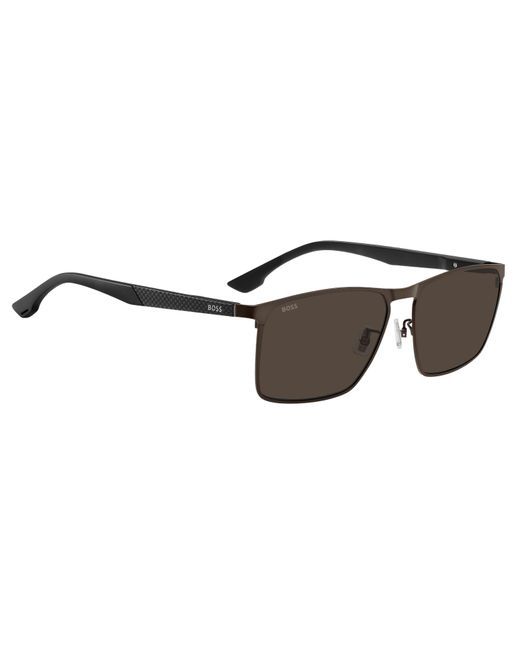 Boss Black Rectangular Wayfarer Sunglasses for men
