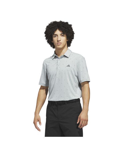 Adidas Blue Short Sleeve Performance Polo Shirt for men
