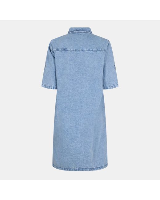 Noisy May Blue Short Sleeve Denim Shirt Dress