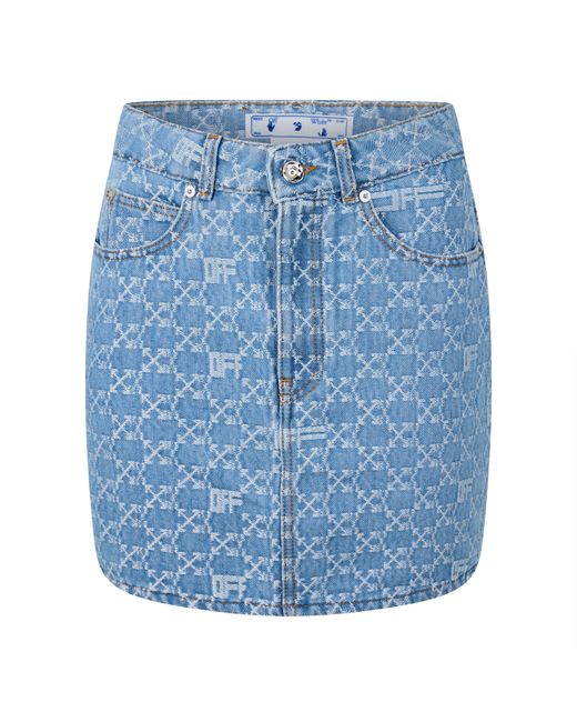 Off-White c/o Virgil Abloh Blue Off Mono Mini Skirt Ld99