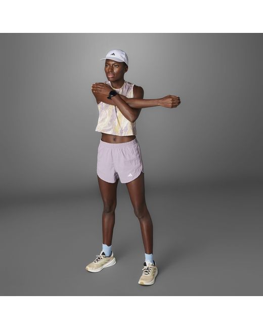 Adidas Purple Performance Running Shorts
