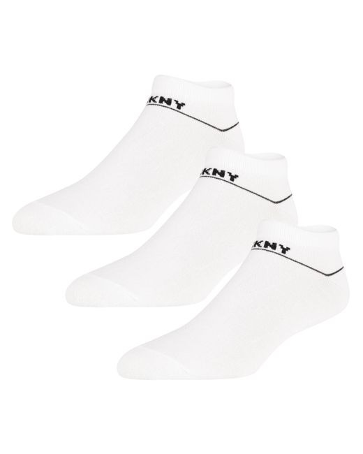 DKNY White 3 Pack Jefferson Liner Socks for men