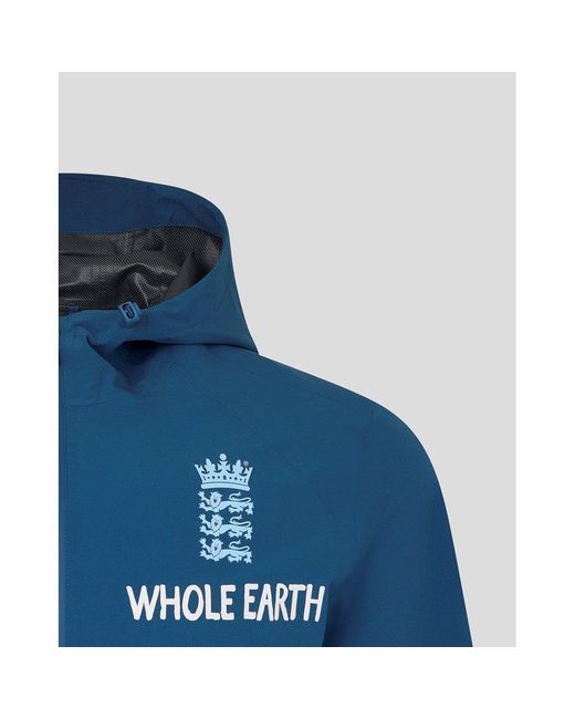 Castore Blue 26/27 England Cricket Rain Anorak Jacket for men