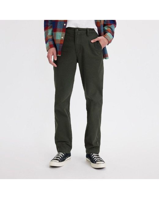 Levi's Gray Authentic Straight Washed Chinos for men