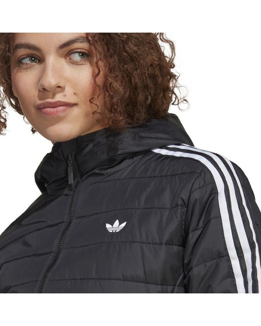 Adidas Originals Black Hooded Recycled Short Puffer Jacket