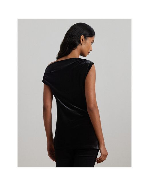 Ralph Lauren Black Kinthea Velvet Top