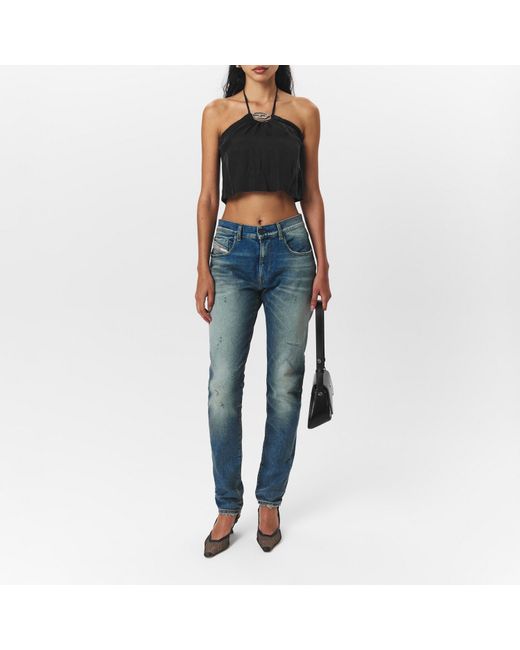 DIESEL Black Adjustable Wrap Top