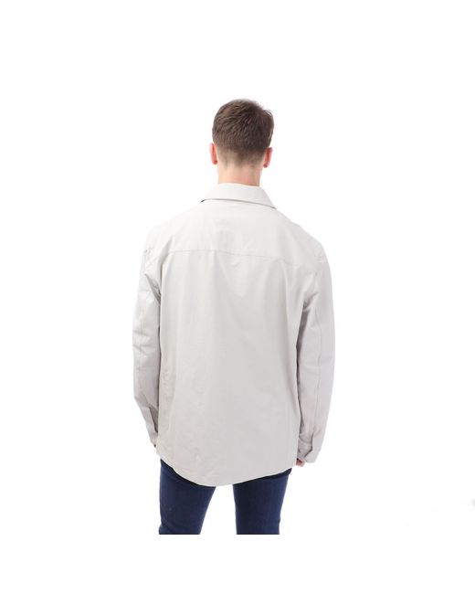 Belstaff White Cotton Twill Challenger Overshirt for men